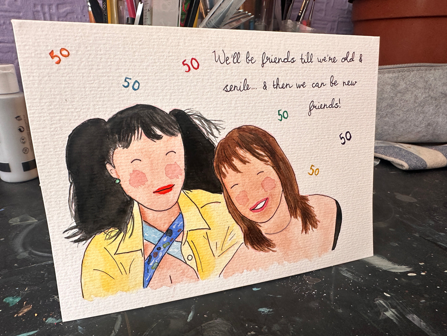 Hand Painted, Personalised Illustration Greeting Cards made from Photos of your Cherished Memories