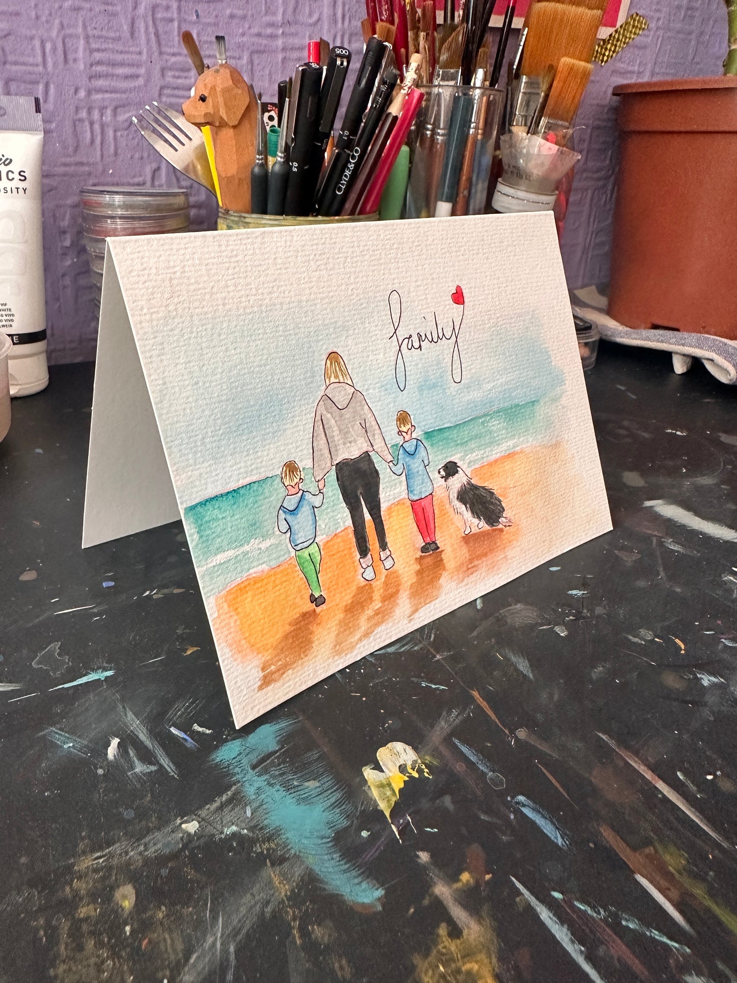 Hand Painted, Personalised Illustration Greeting Cards made from Photos of your Cherished Memories