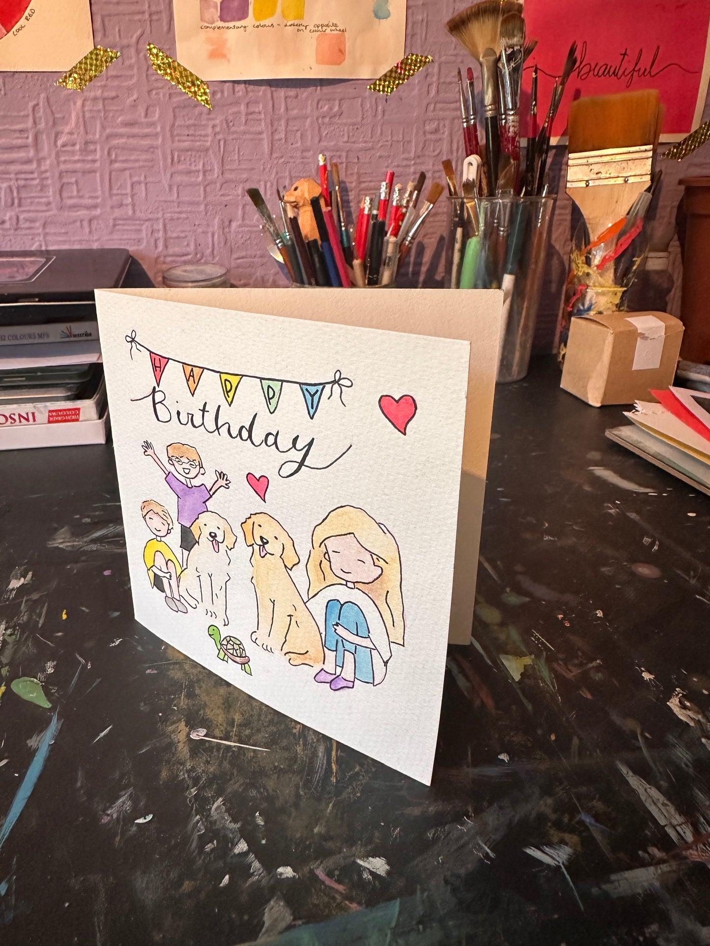 Hand Painted, Personalised Illustration Greeting Cards made from Photos of your Cherished Memories