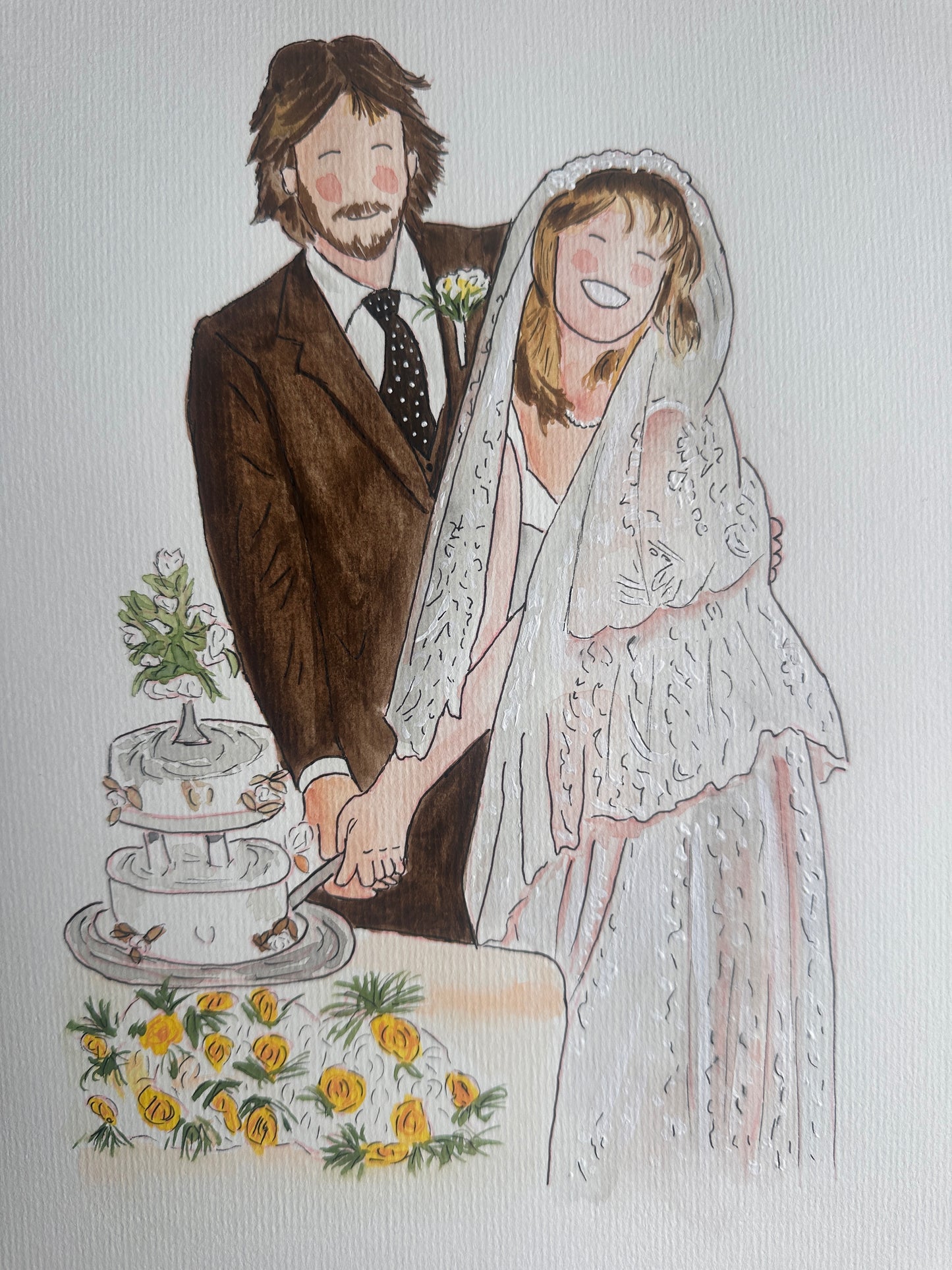 Hand Painted Wedding Illustrations