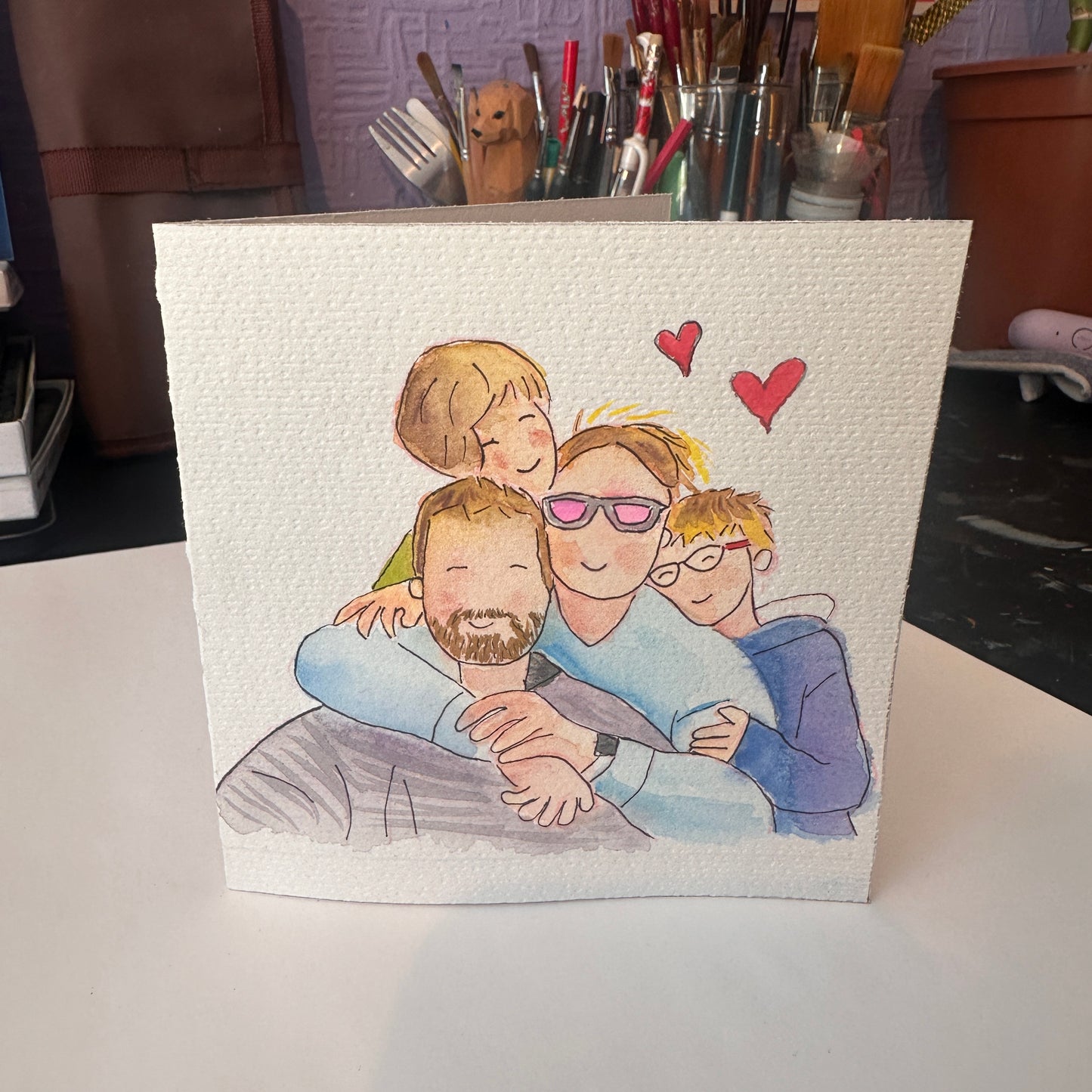 Hand Painted, Personalised Illustration Greeting Cards made from Photos of your Cherished Memories