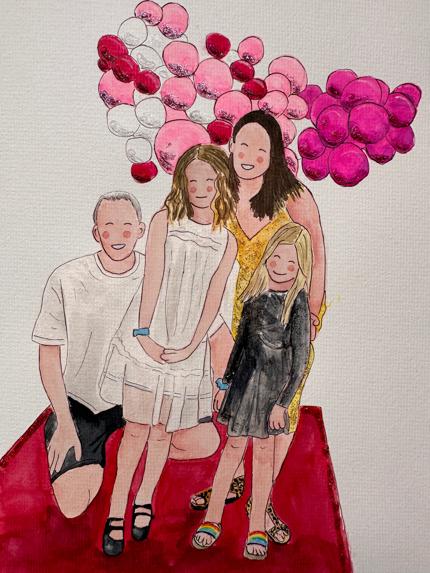 Hand Painted, Personalised Illustrations from Photos of your Cherished Memories!