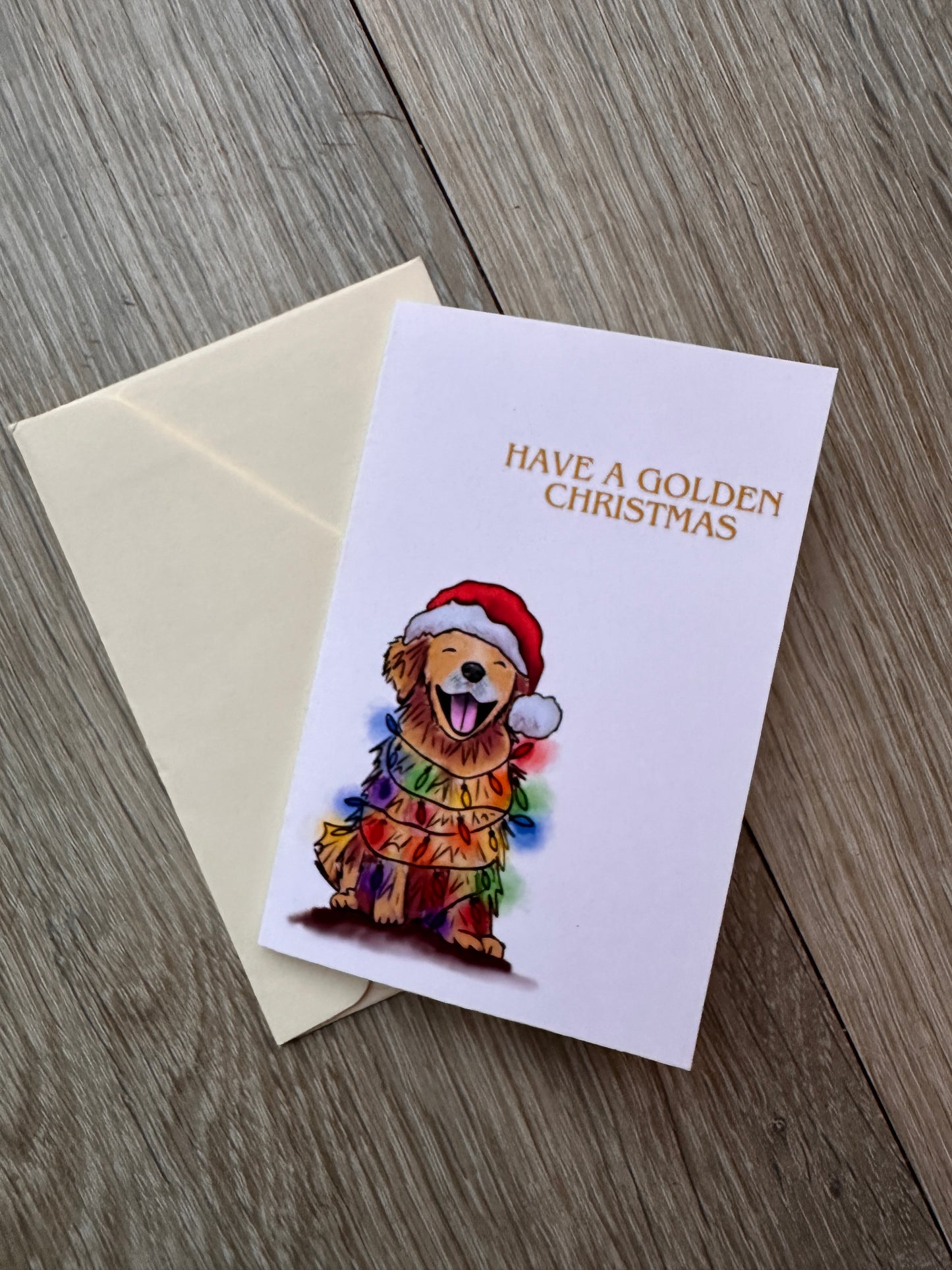 Golden Retriever Christmas Greeting cards & Prints